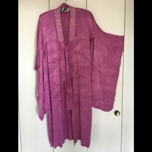 Vintage silk yuban kimono